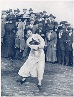 Harold Gallery: Cecilia Leitch in match against Harold Hilton, Walton Heath