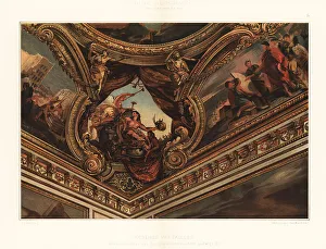 Ernst Wasmuth Prints: Ceiling painting from the Palace of Versailles, 17th century