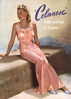 Gathered Prints: Celanese Nightgown 1944