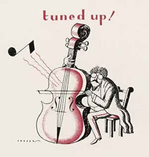 Cellist Gallery: Cellist Tunes up 1931