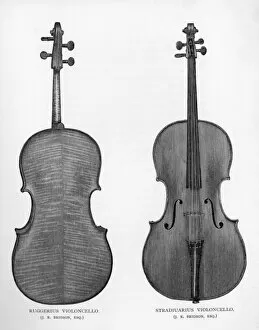 Images Dated 23rd December 2016: Two cellos by Ruggerius and Stradivarius