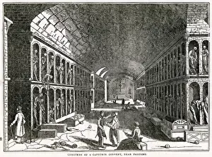 Cemeteries Prints: Cemetery of a Capuchin convert, near Palermo