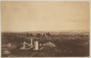 Cathcart Prints: Cemetery on Cathcarts Hill - officers on the look-out