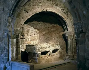 Oratory Prints: Cenotaph of San Millan. 12th c. SPAIN. San Millᮠ