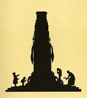 Commemoration Prints: The Cenotaph in silhouette