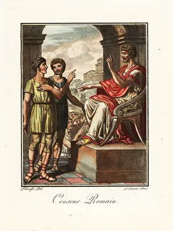 Censor conducting a census at the Villa Publica, ancient Rome