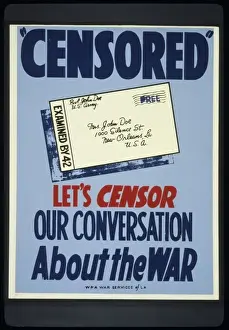 Administration Prints: Censored Lets censor our conversation about the war Censore