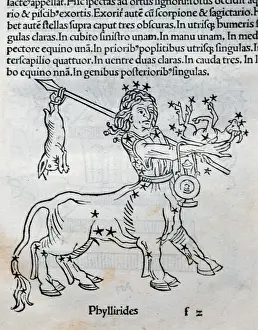 Centaur Phyllirides. Engraving in Poeticon Astronomicon, by