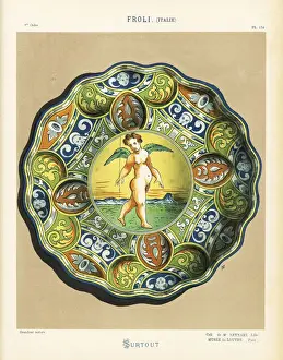 Centerpiece in Renaissance maiolica tin-glazed