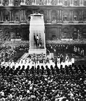 Tenth Prints: The central ceremony of Armistice Day, the King laying his w