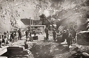 Southafrica Prints: Central Companys Shaft, Kimberely Mine, South Africa