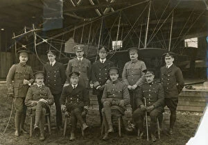 Upavon Gallery: Central Flying School, Upavon, January 1913. From left: ?