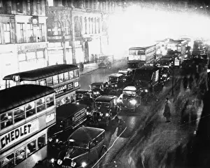 Head Lights Prints: Central London traffic at night