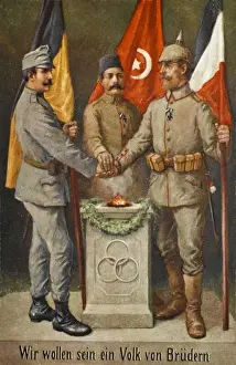 Bulgaria Prints: The Central Powers - Patriotic Postcard