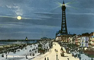 Central Promenade, Blackpool - At Night