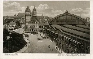 Koln Prints: Central Railway Station, K&#x1acba0- Cologne, North Rhine-Westpha