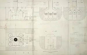 Centrifugal marine engine and boilers, 500hp