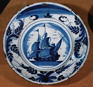 Navigate Prints: Ceramic dish. 18th century. Spain