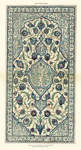 Iznik Prints: Ceramic wall tiles decorated with flowers and foliage made in Iz
