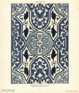 Decorate Prints: Ceramic wall tiles decorated with foiliage made in Iznik, Turkey