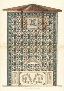 Tulips Prints: Ceramic wall tiles decorated with tulips, flowers and foliage ma