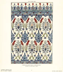 Tulips Prints: Ceramic wall tiles decorated with tulips, flowers and foliage ma