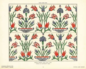 Tulips Prints: Ceramic wall tiles decorated with tulips and flowers made in Izn