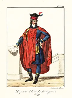 Directoire Prints: Ceremonial costume of a deputy of the Council of Five Hundred, 1