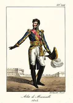 1808 Prints: Ceremonial costume of a Marshal of the Empire, Napoleonic era, 1