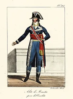 Tricolor Prints: Ceremonial costume of a Minister under the French Consulate, 179