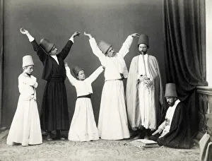 Dres Prints: Ceremonial dancers, Whirling Dervishes Turkey