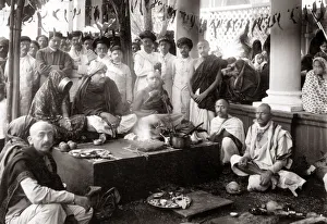 Ceremonial meal, India, c. 1900