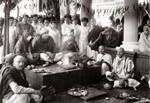 Ceremonial meal, India, c.1900