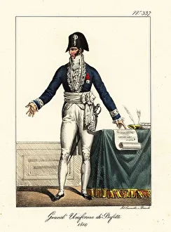 Bicorne Prints: Ceremonial uniform of a Prefect of a Department, 1810