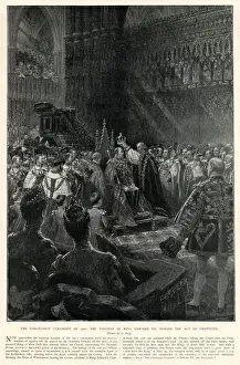 Crowning Prints: Ceremony of crowning of King Edward VII