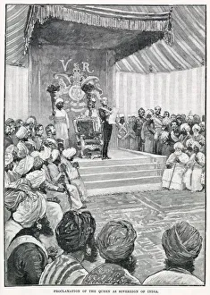 Viceroy Collection: Ceremony in which the proclamation of Queen Victoria as Empress of India. Date: 1877