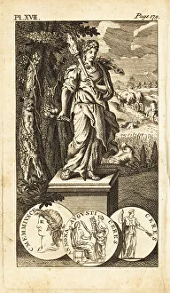 Roman Myth Prints: Ceres, Roman goddess of agriculture, grain crops and fertility