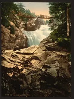 Water Fall Prints: Cerisy (i. e. Cerisey) waterfall, Pyrenees, France