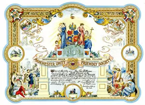 Images Dated 21st January 2019: Certificate, Independent Order of Odd Fellows