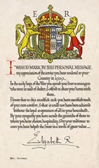 Personal Gallery: Certificate from Queen Elizabeth II