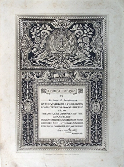 Images Dated 30th April 2012: Certificate from Veg. Products Committee for Naval Supply