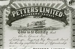 Yeovil Prints: Certification of apprenticeship to Charles Edward Day