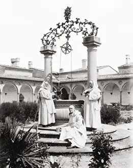 Certosa Monastery, Florence, Carthusian monks at the well