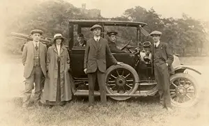Gentry Prints: Chaffeaur-driven tourer and passengers