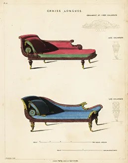 Matching Prints: Chaises longues, Regency style