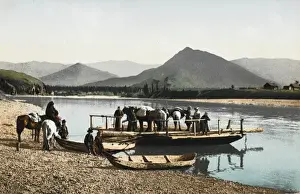 Chaland on the River Katouni, Siberia, Russia