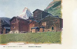 Valais Prints: Chalets at Zermatt, Valais, Switzerland