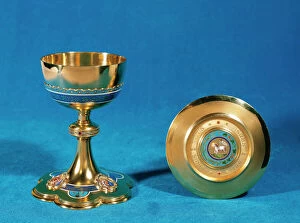 Barcelona Collection: Chalice with a paten. Vermeil. 20th century. Cabot workshop