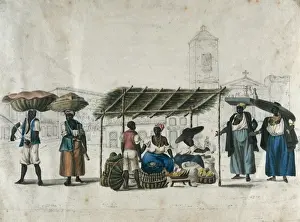Janeiro Prints: CHAMBERLAIN, Henry (1796-1844). Fruit sellers