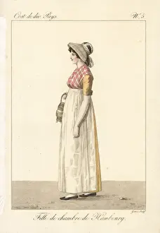 Divers Prints: Chambermaid of Hamburg, Germany, 19th century